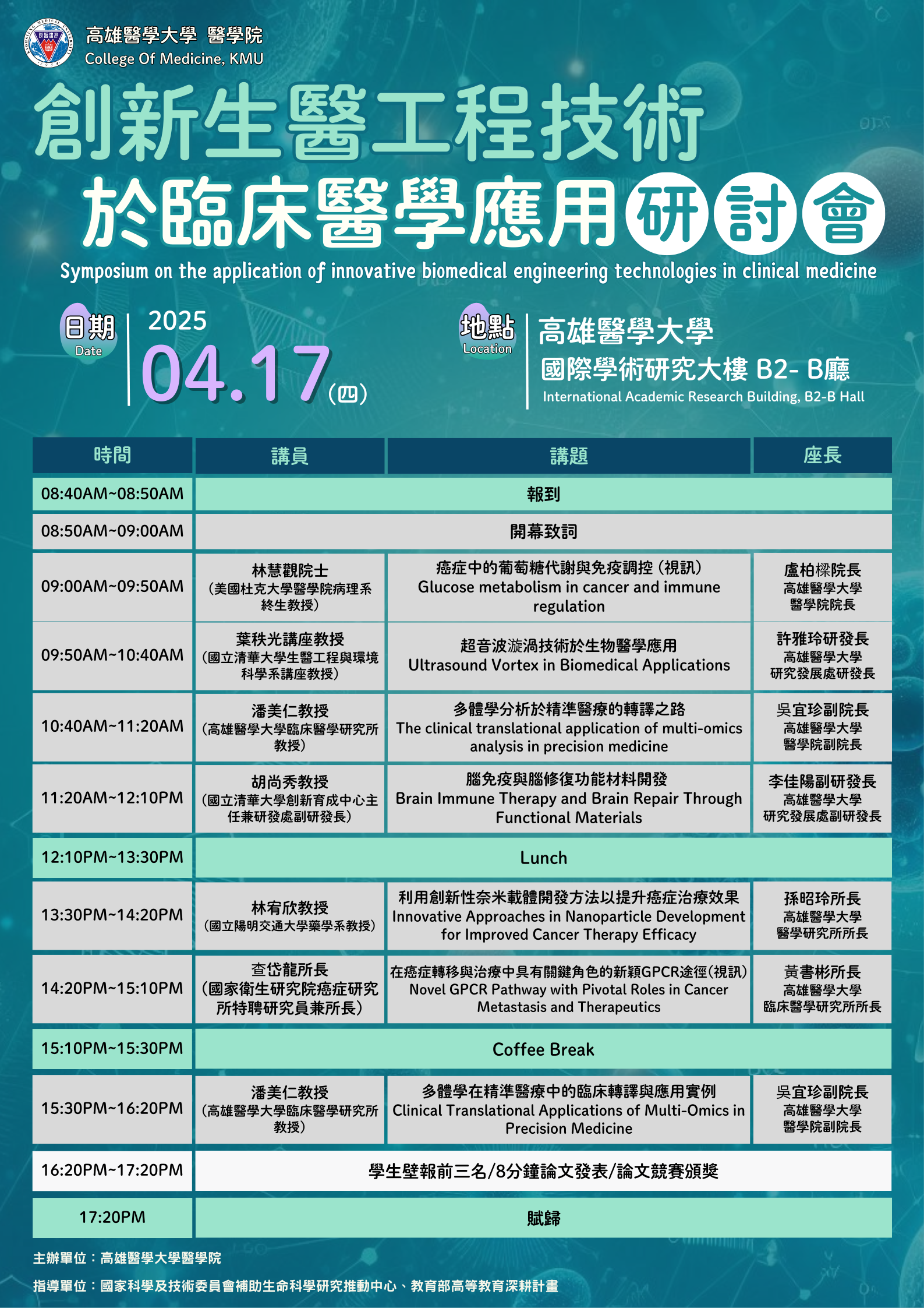 創新生醫工程技術於臨床醫學應用研討會 114.05.22